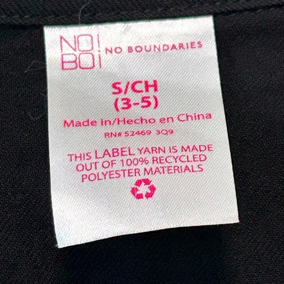 No Boundaries Black Recycled Polyester Shirt - Picture 4 of 5